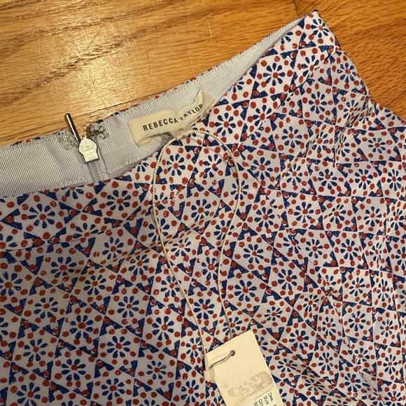 NWT Rebecca Taylor silk bohemian paisley floral tiered ruffle silk skirt Size 0 - Picture 4 of 12